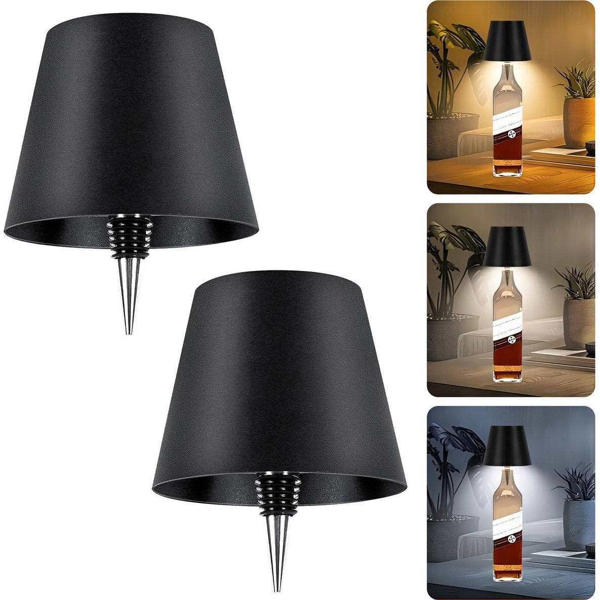 Flessenlamp 2 Stuks - Draadloos en Oplaadbaar