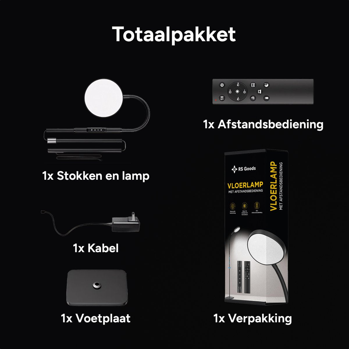 Vloerlamp met afstandsbediening