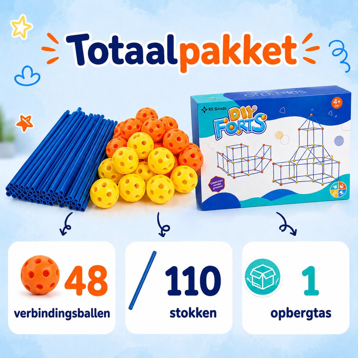 Fort Bouwpakket - Met 158 Onderdelen