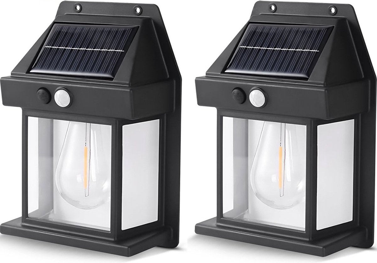 Solar Buitenlamp met Bewegingssensor - 2 Stuks