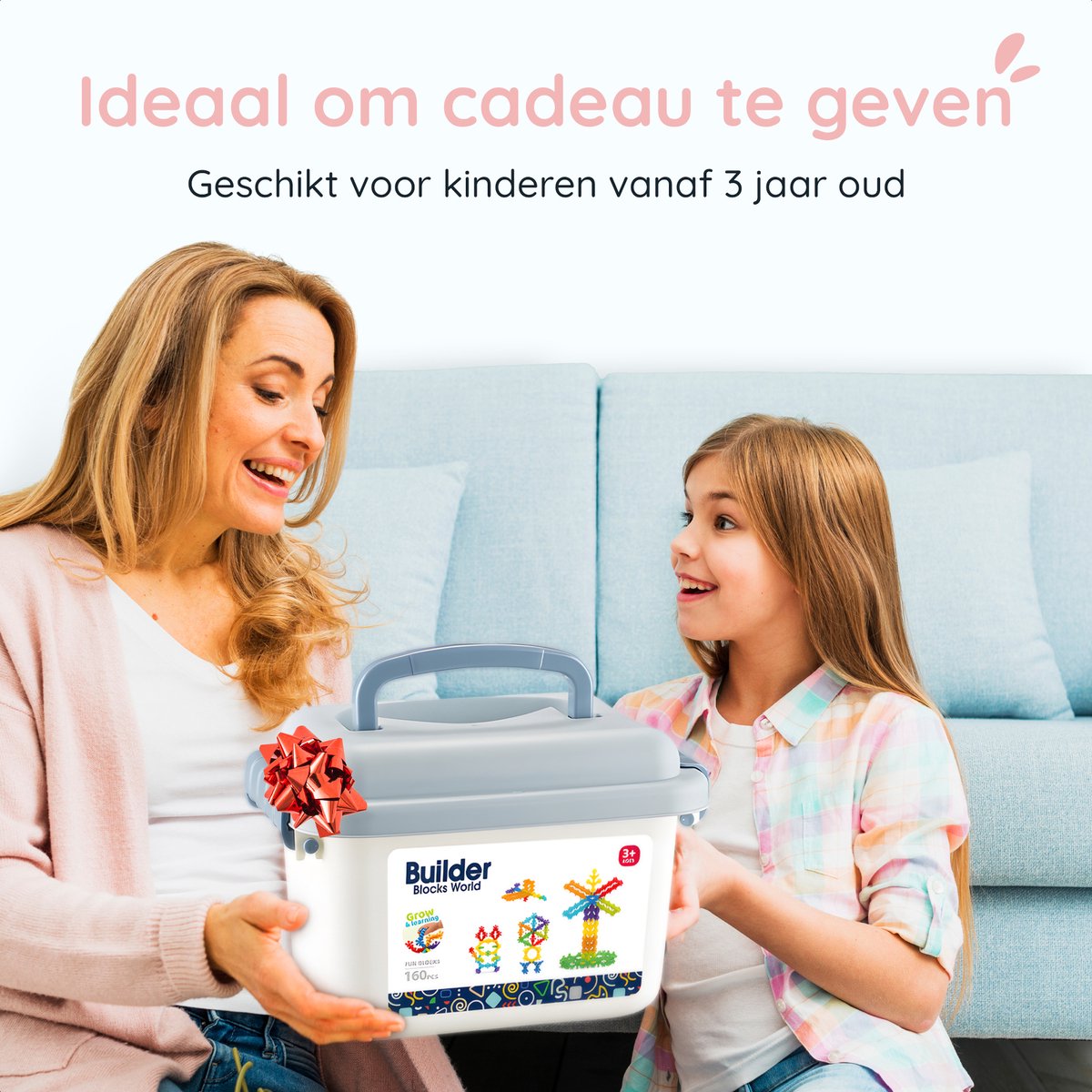 Mega Bouwblokken Set 160 Stuks - Met Voorbeeldboekje