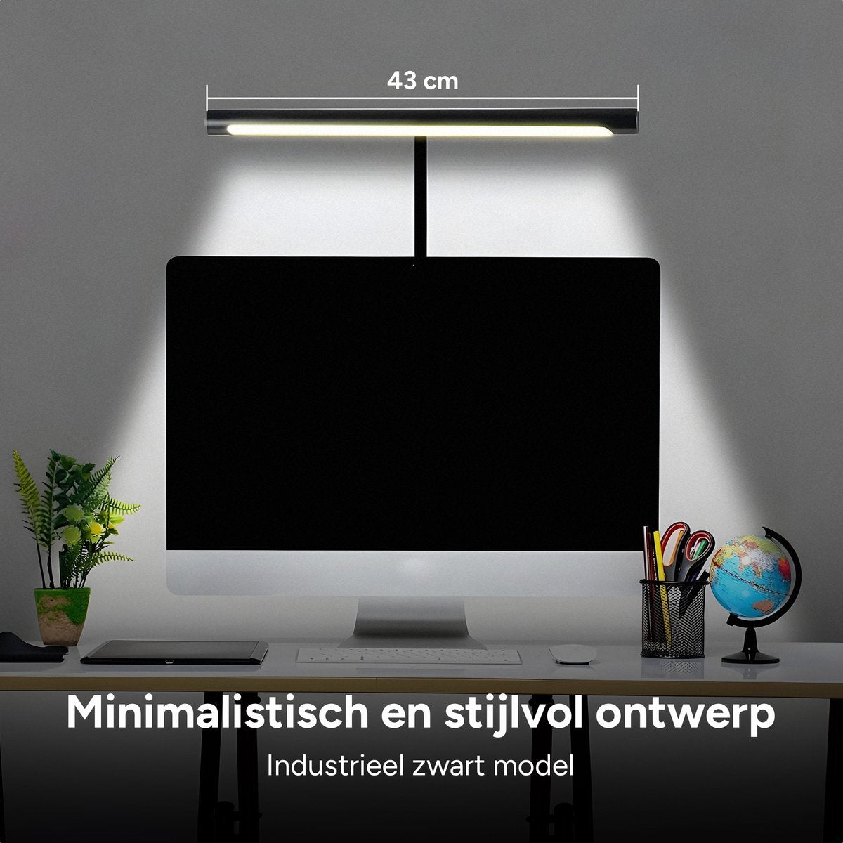LED Bureaulamp met Klem - 3 Lichtkleuren - Zwart
