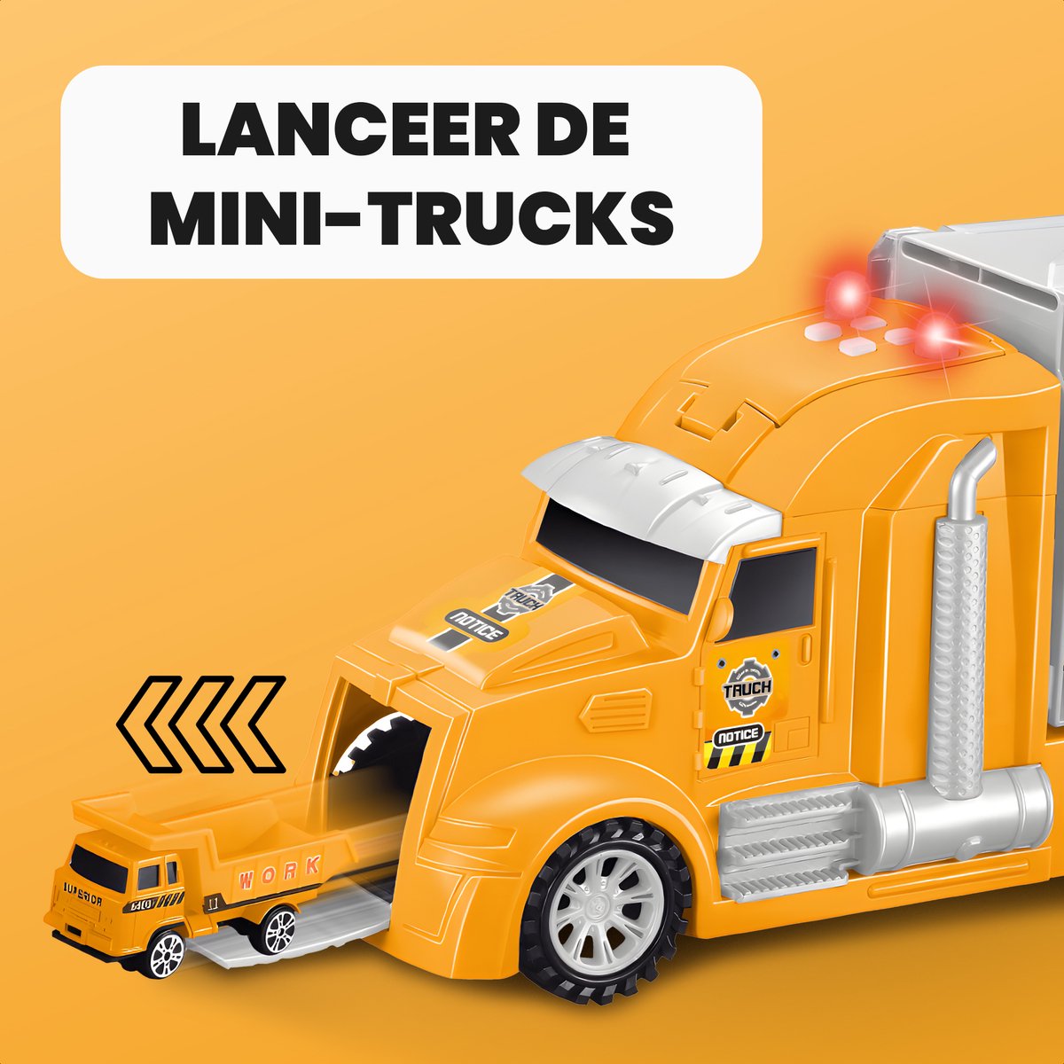 Constructie speelgoedtruck - Met 6 extra auto’s