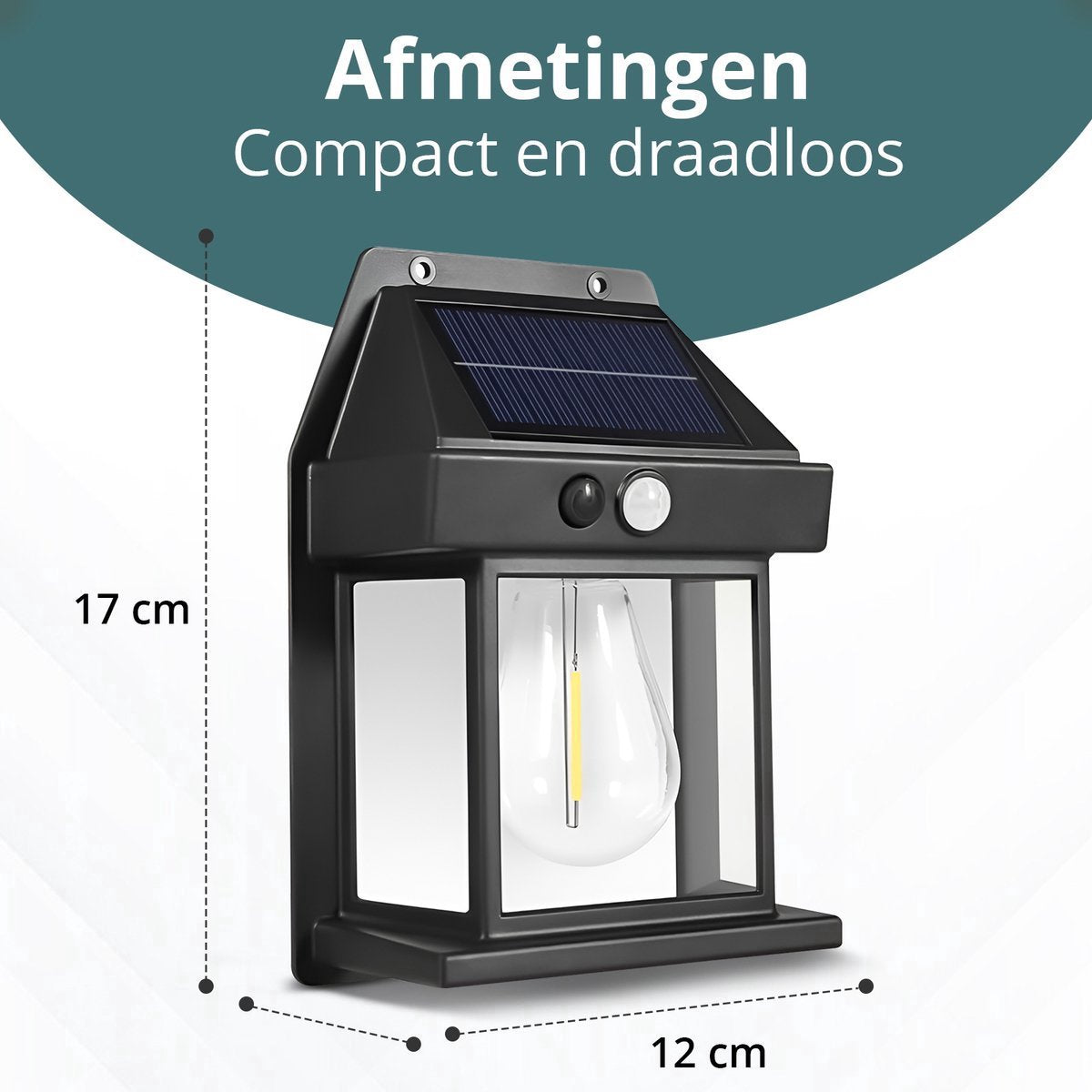 Buitenlamp op Zonne Energie - 4 Stuks