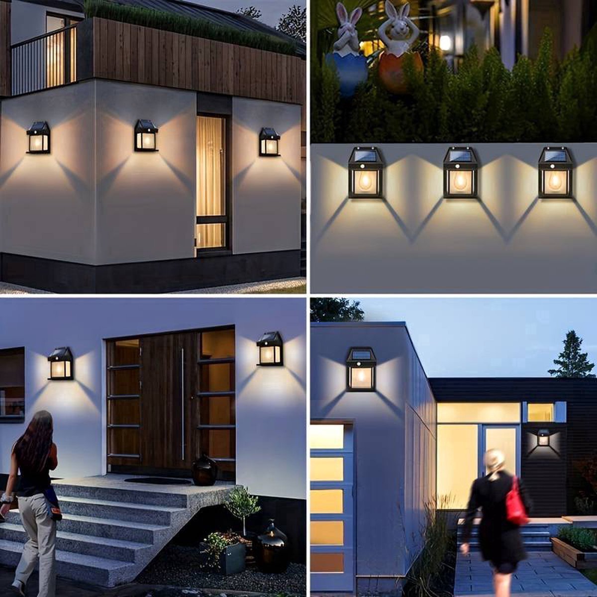 Buitenlamp op Zonne Energie - 4 Stuks