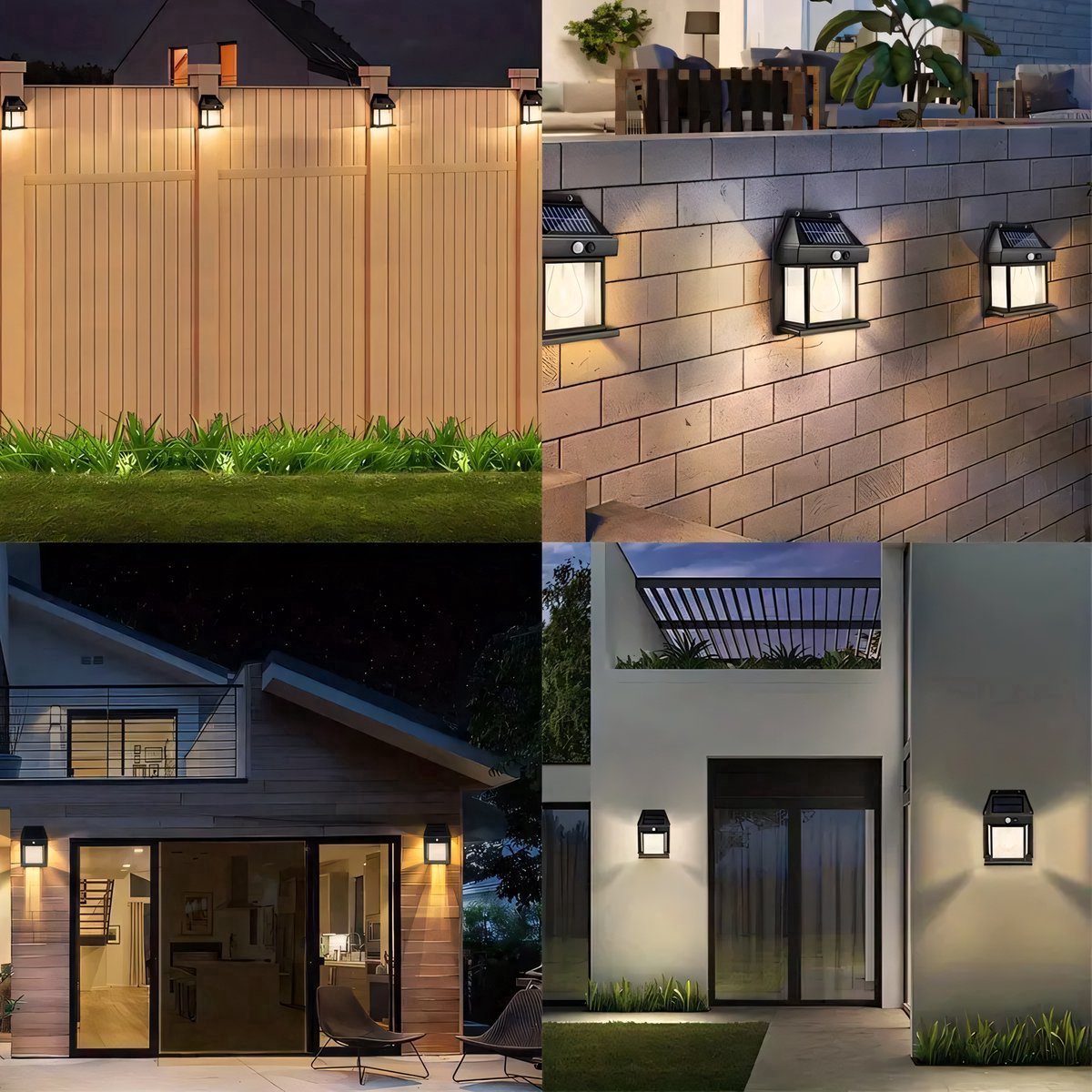 Buitenlamp op Zonne Energie - 4 Stuks