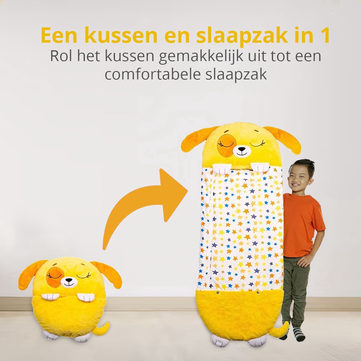 Kinderslaapzak Hond tot 12 Jaar - Geschikt tot 150 cm Lichaamslengte