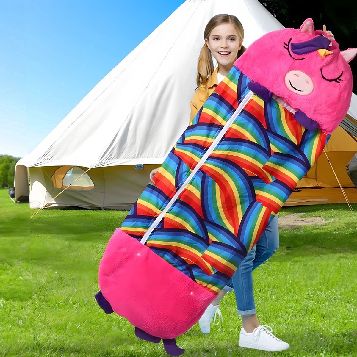 Kinderslaapzak Eenhoorn tot 12 Jaar - Geschikt tot 150 cm Lichaamslengte