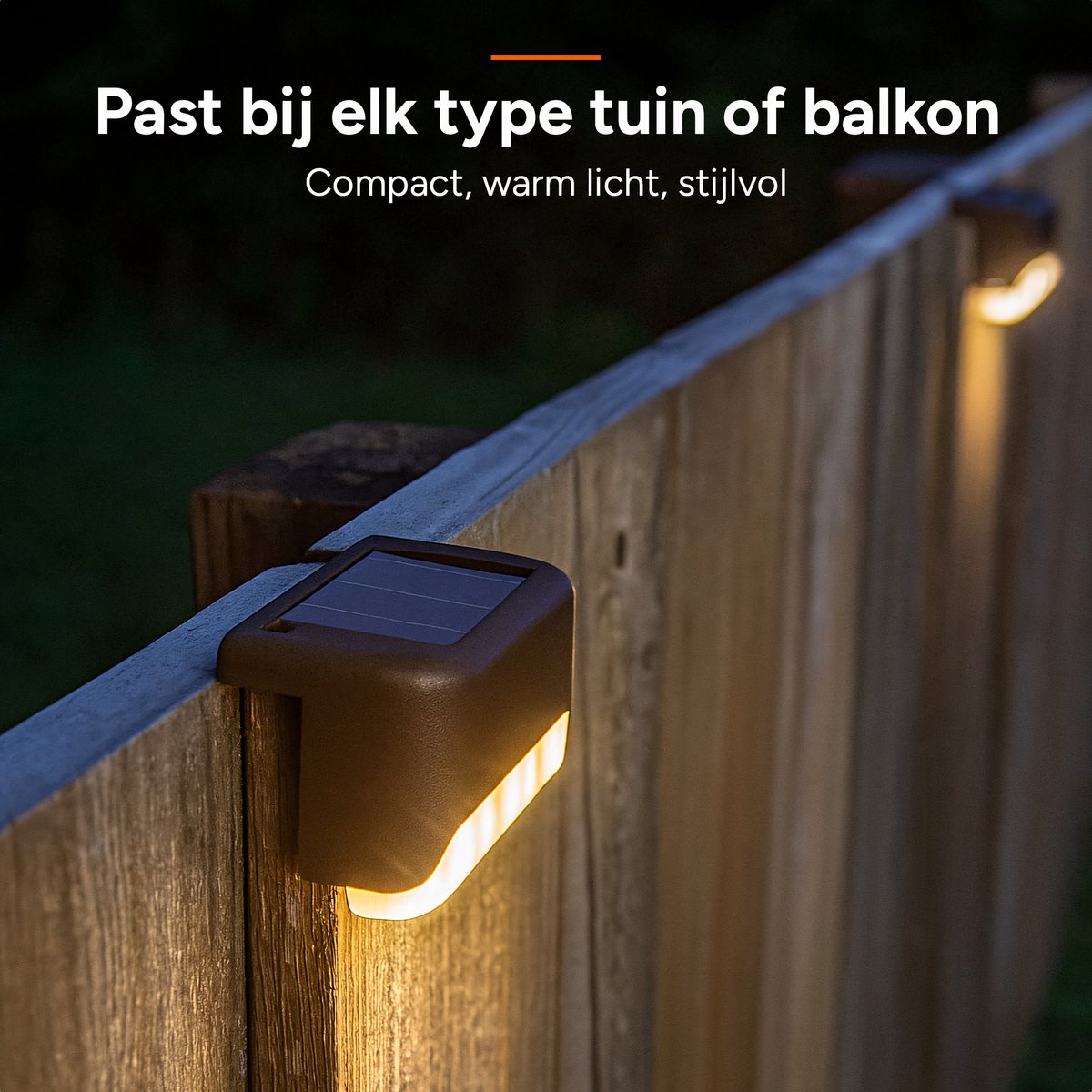 LED Wandlampjes op Zonne Energie - 8 Stuks