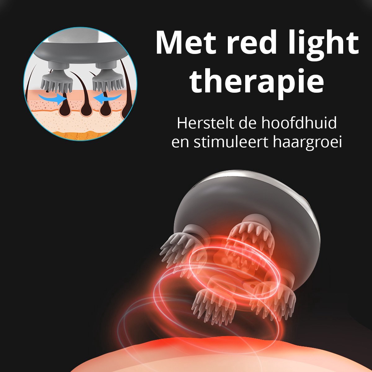 Elektrisch Hoofdmassage Apparaat - Zilver