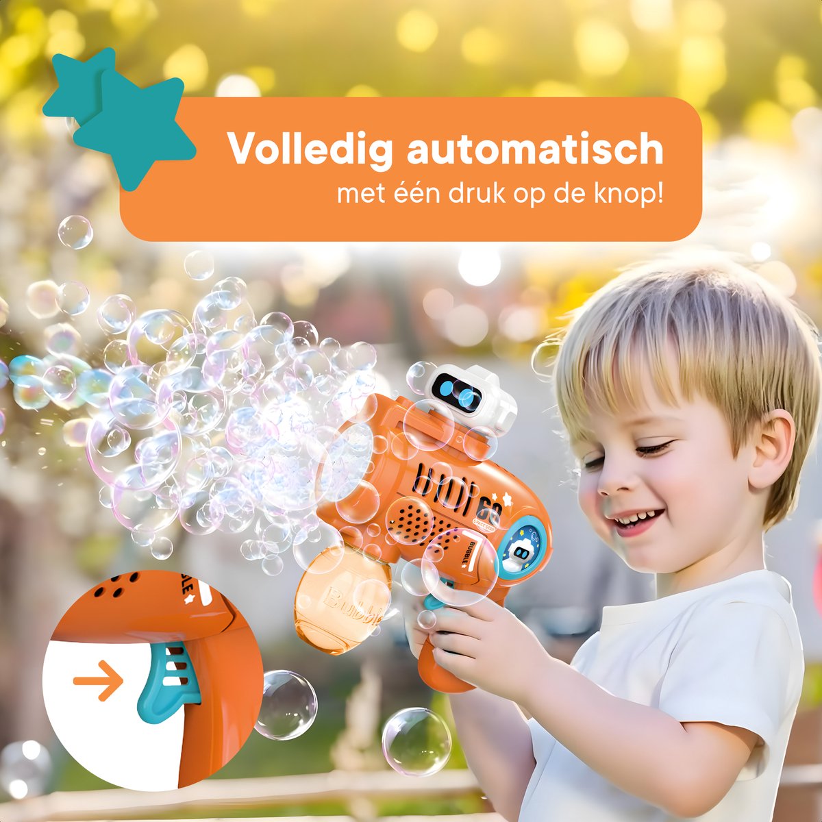 Bellenblaasmachine - Met 21 Schietgaten & 5x Extra Navulling