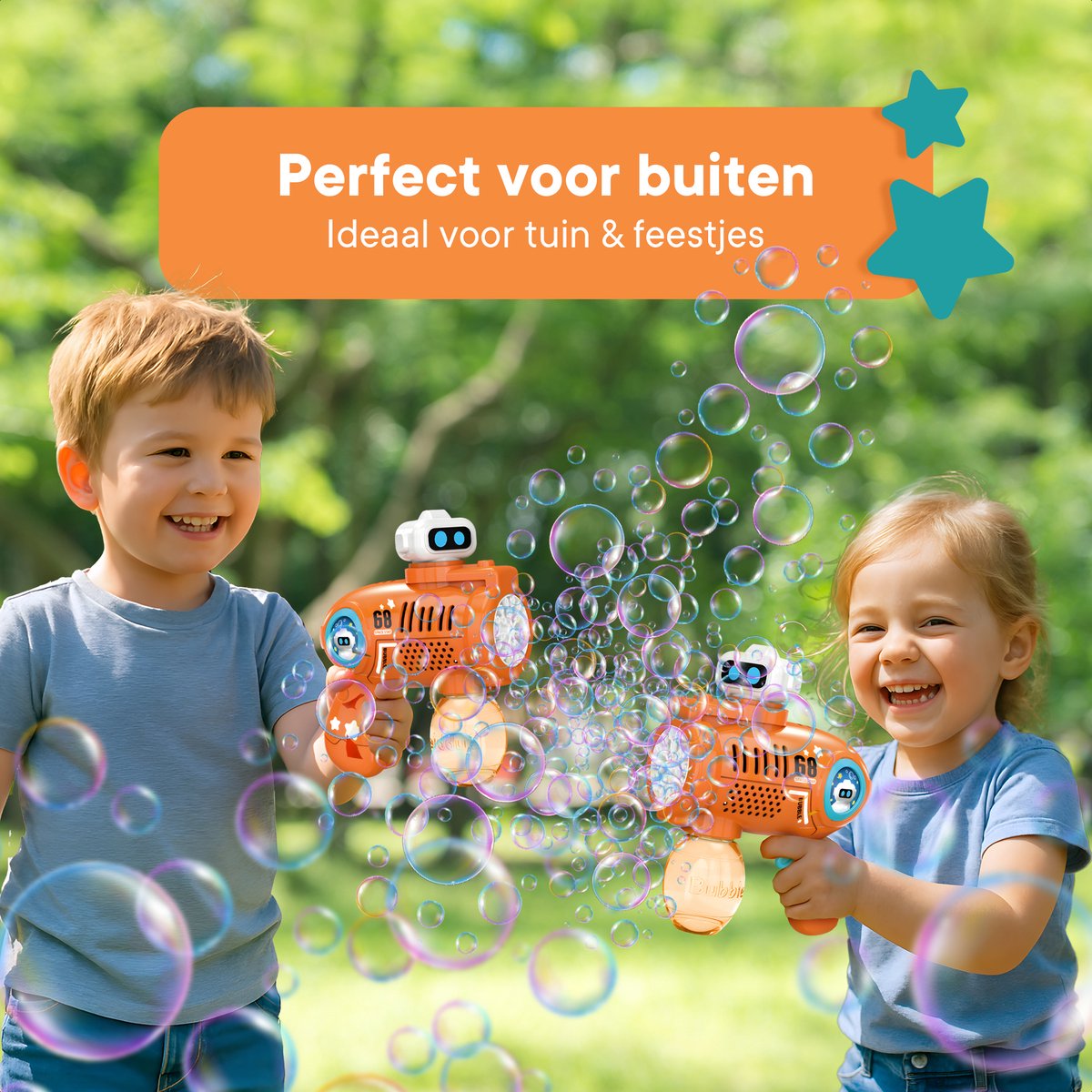 Bellenblaasmachine - Met 21 Schietgaten & 5x Extra Navulling