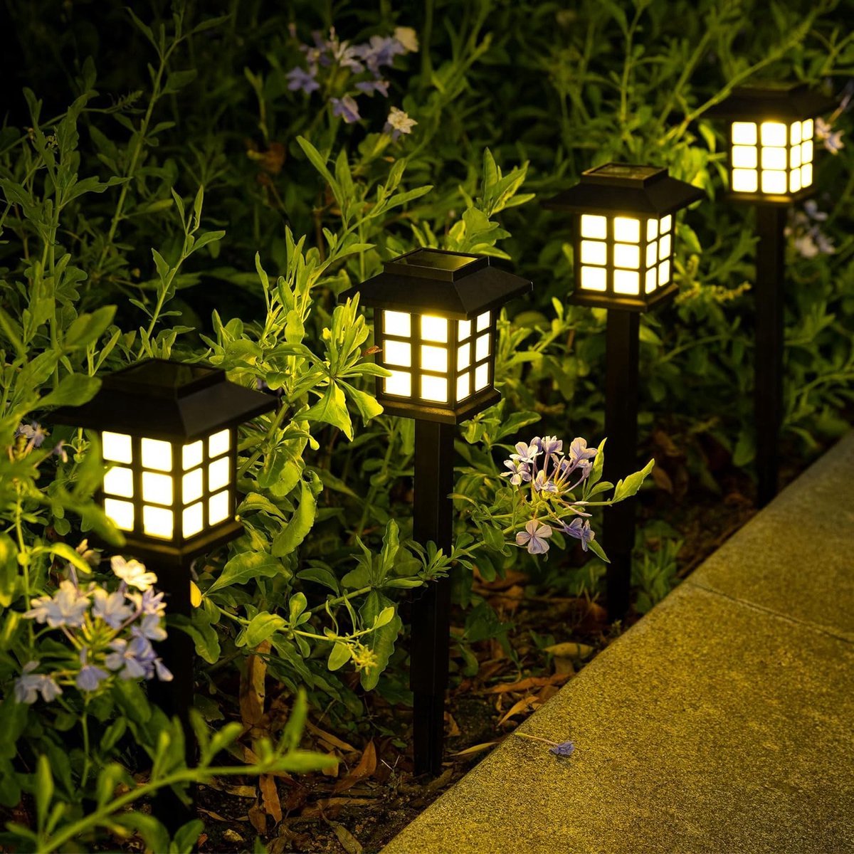 Tuinfakkels op Zonne Energie - 6 Stuks