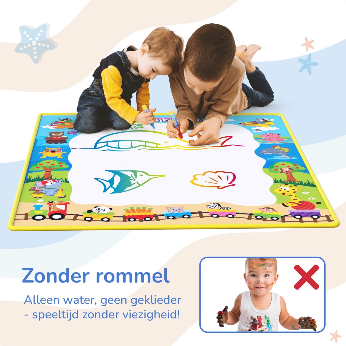 Water Tekenmat met 18 Accessoires