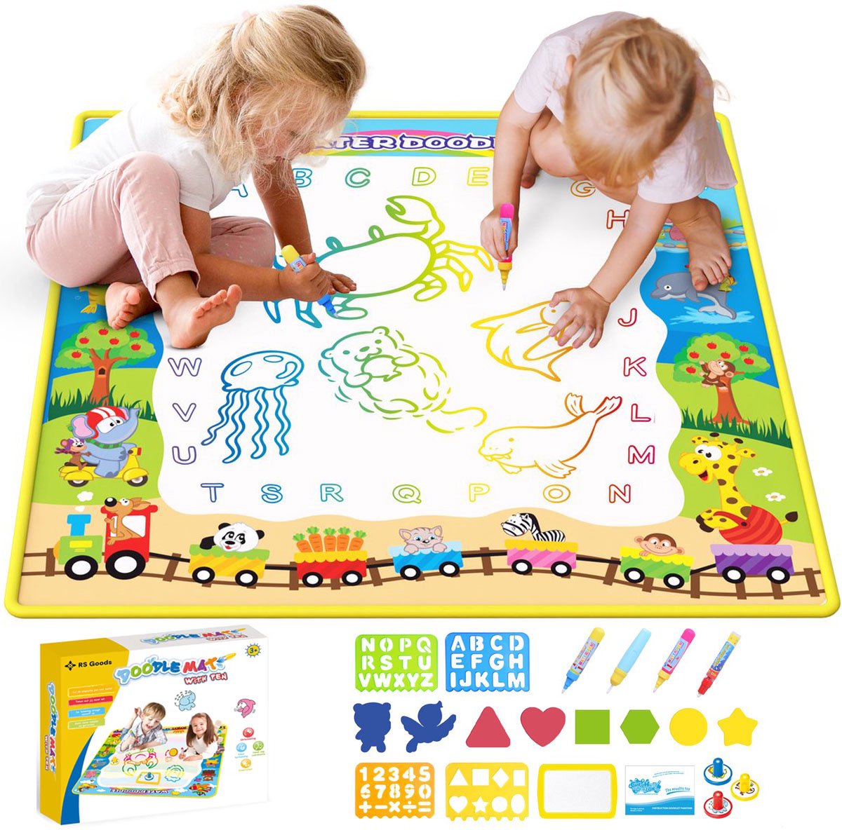 Water Tekenmat met 18 Accessoires