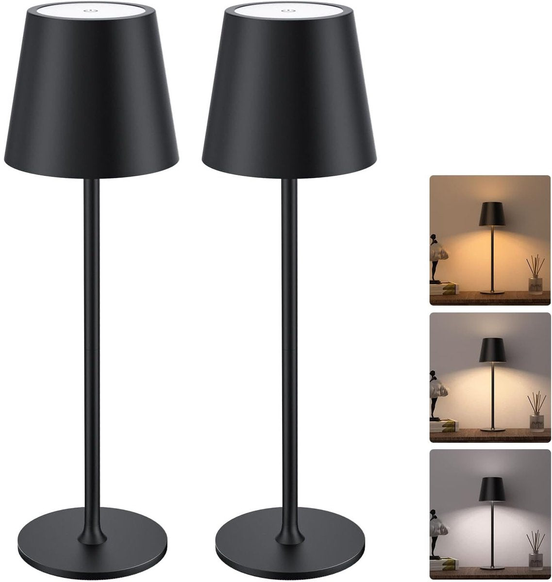 Tafellamp Oplaadbaar - 2 Stuks