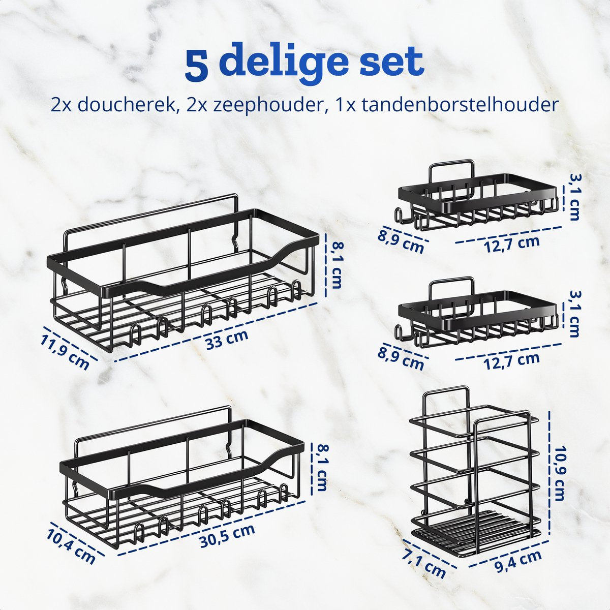Doucherek - 5 Stuks