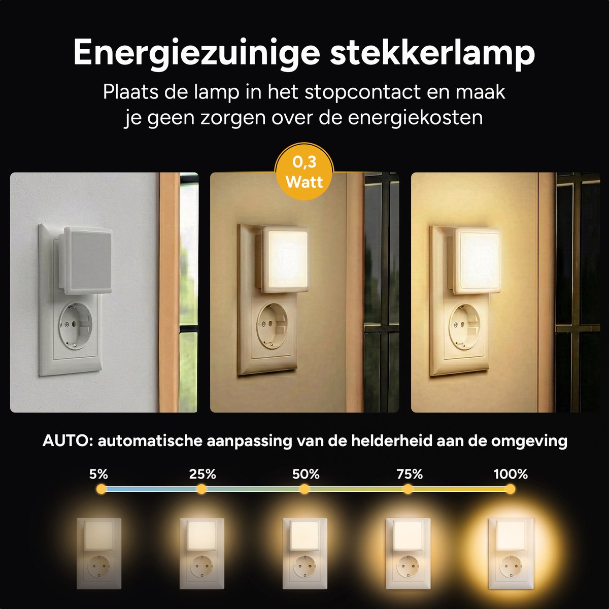 Nachtlampje Stopcontact - 2 Stuks