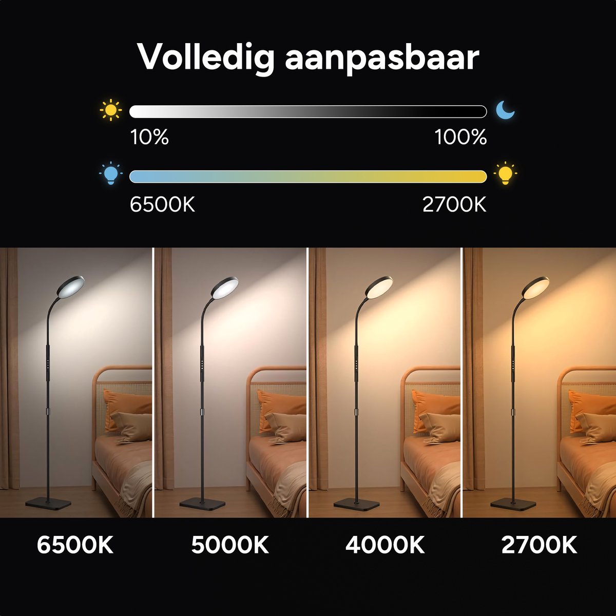 Vloerlamp met afstandsbediening