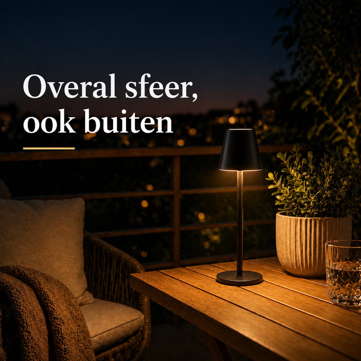 Tafellamp Oplaadbaar - 2 Stuks
