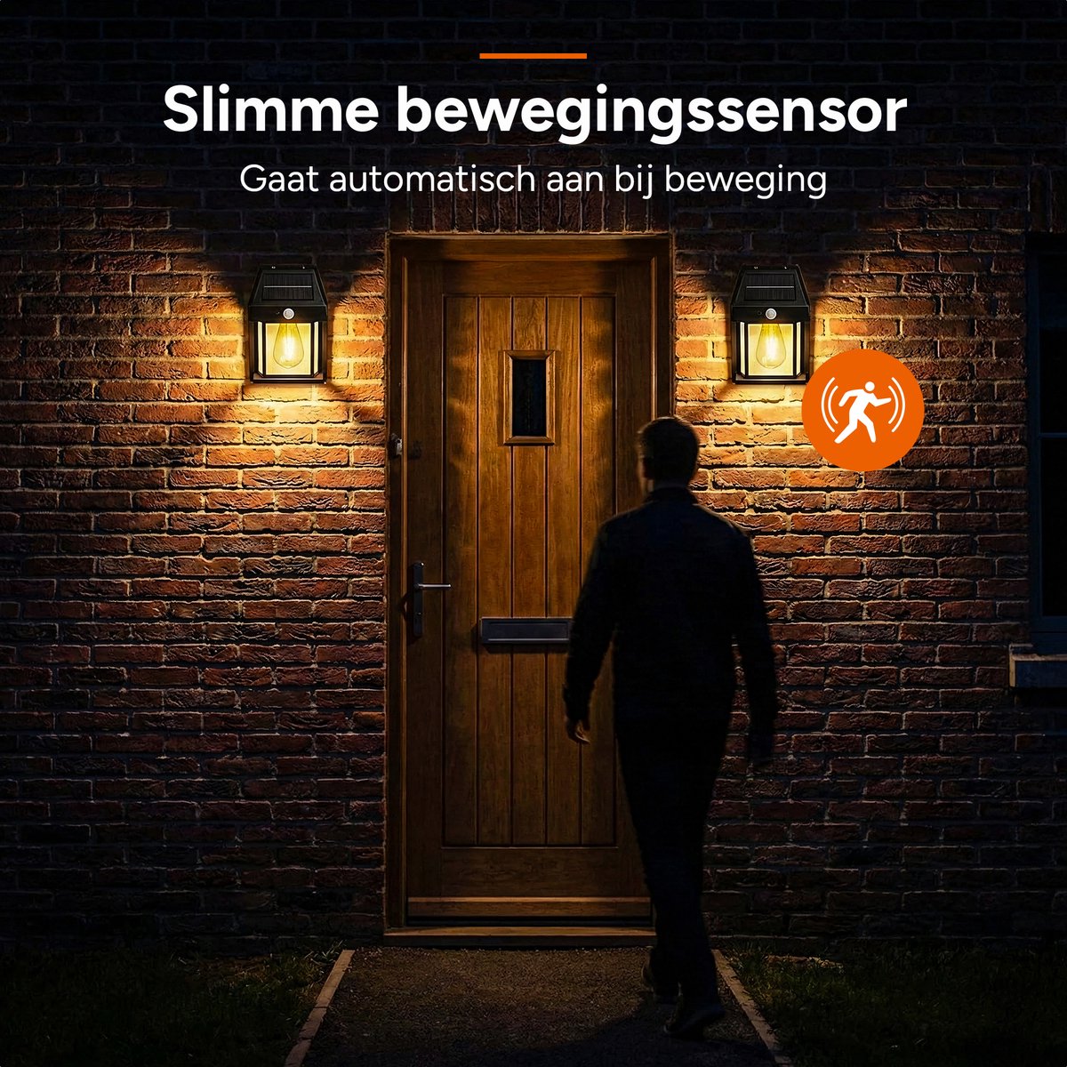 Solar Buitenlamp met Bewegingssensor - 2 Stuks
