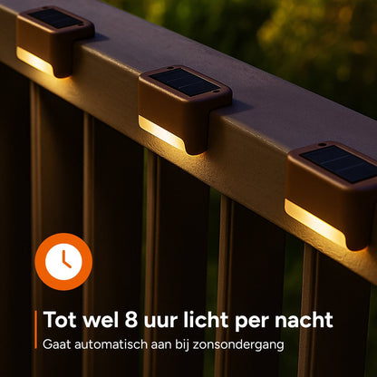 LED Wandlampjes op Zonne Energie - 8 Stuks