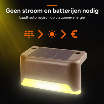 LED Wandlampjes op Zonne Energie - 8 Stuks