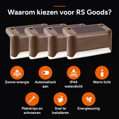 LED Wandlampjes op Zonne Energie - 8 Stuks