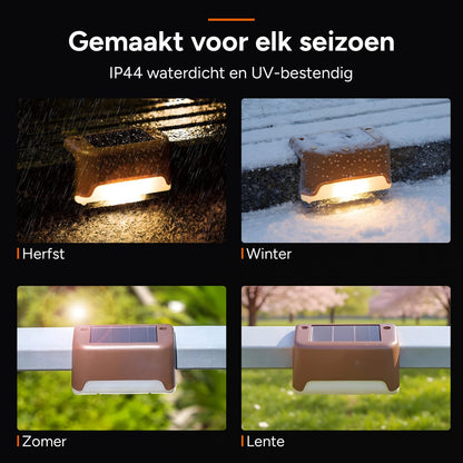 LED Wandlampjes op Zonne Energie - 8 Stuks