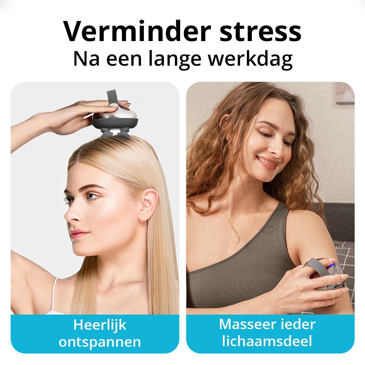 Elektrisch Hoofdmassage Apparaat - Zilver