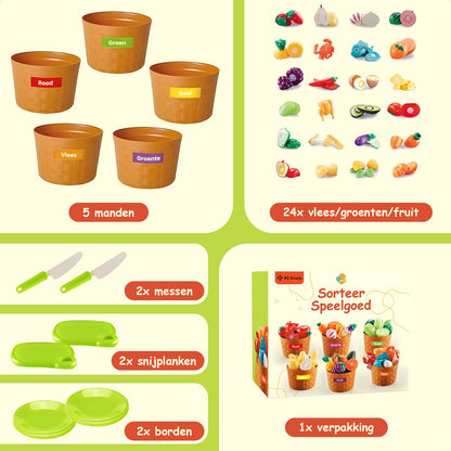 Sorteer Speelgoed Fruit Set - 35 Onderdelen