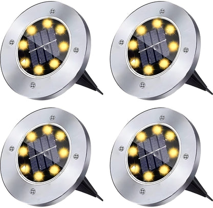 Grond Spots op Zonne Energie - 4 Stuks - Solar Tuinverlichting