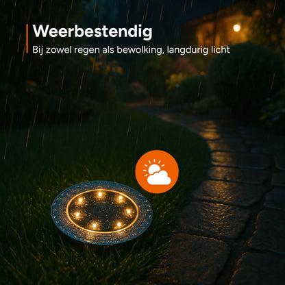 Grond Spots op Zonne Energie - 4 Stuks - Solar Tuinverlichting