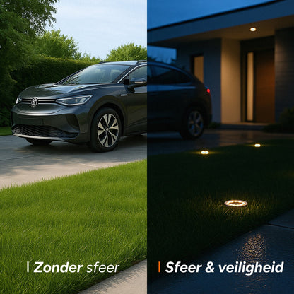 Grond Spots op Zonne Energie - 4 Stuks - Solar Tuinverlichting