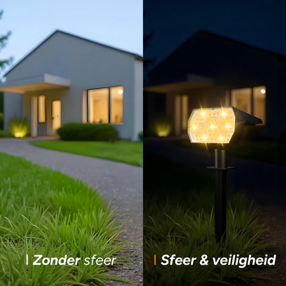 Luxe buitenlamp op Zonne Energie - 4 Stuks