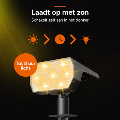 Luxe buitenlamp op Zonne Energie - 4 Stuks