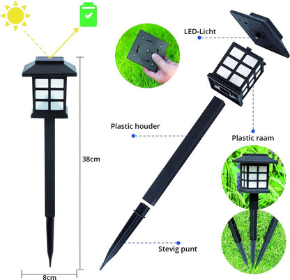 Tuinfakkels op Zonne Energie - 6 Stuks