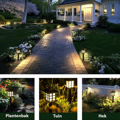 Tuinfakkels op Zonne Energie - 6 Stuks