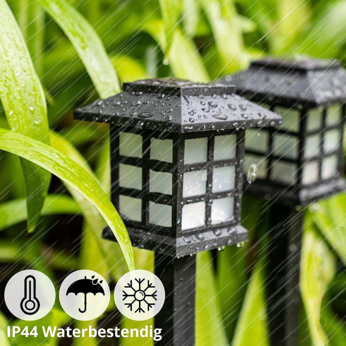 Tuinfakkels op Zonne Energie - 6 Stuks